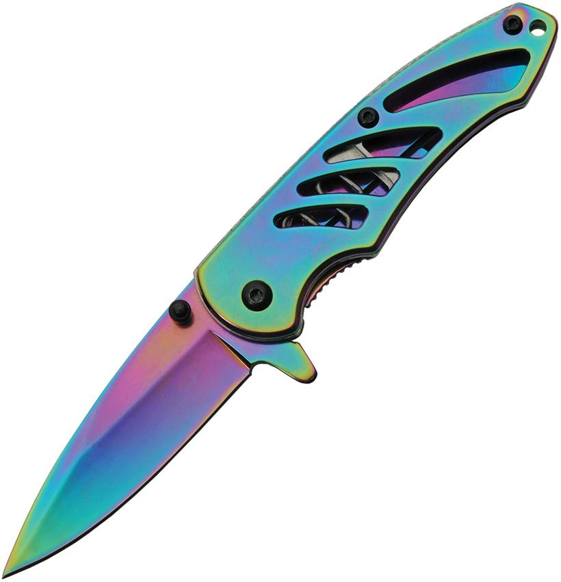 Rainbow Assisted Opening Folding Knife 300523RB View 1