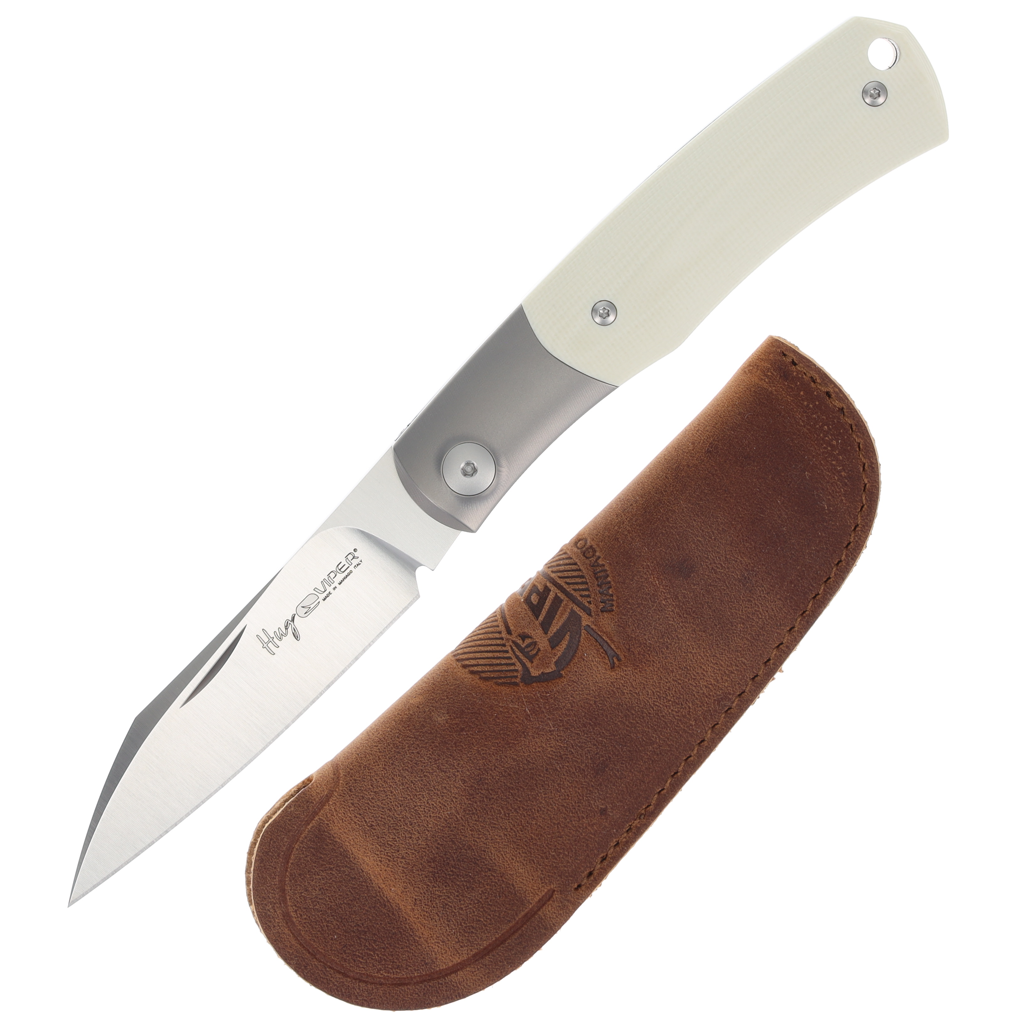 Viper Hug One Bolster GI Folding Knife Ivory G-10 V5992GI View 1