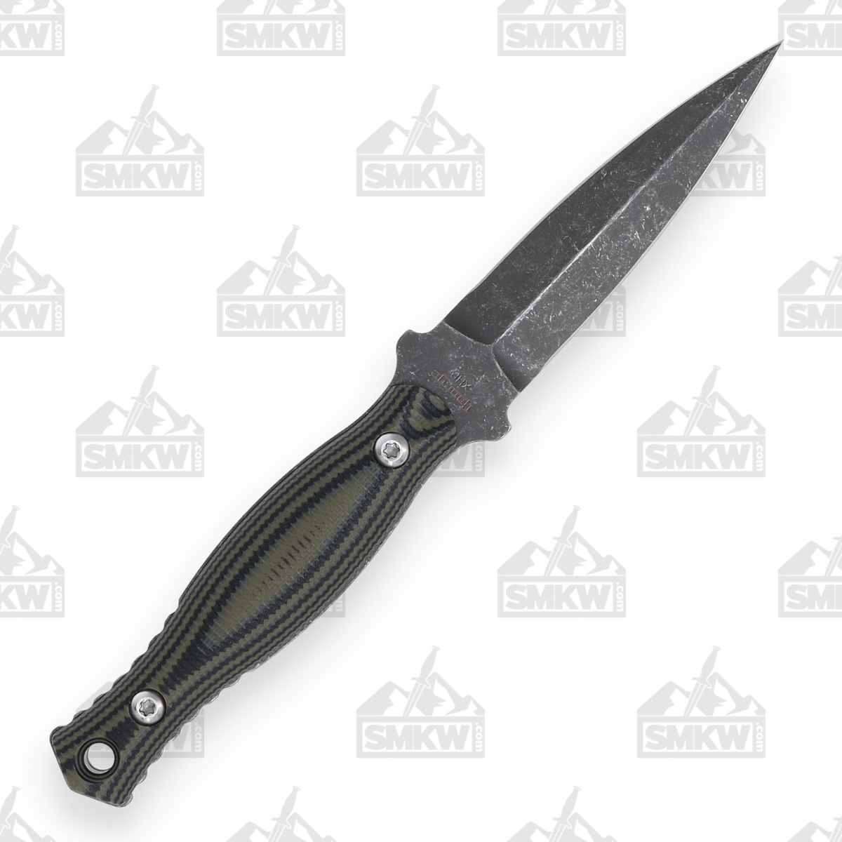 Defiant 7 Les George Galvo Fixed Blade Knife Dark Stonewash Green D7GALVOGRN View 2