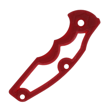 Hinderer Jurassic Red G-10 Cut-Out Scale View 1