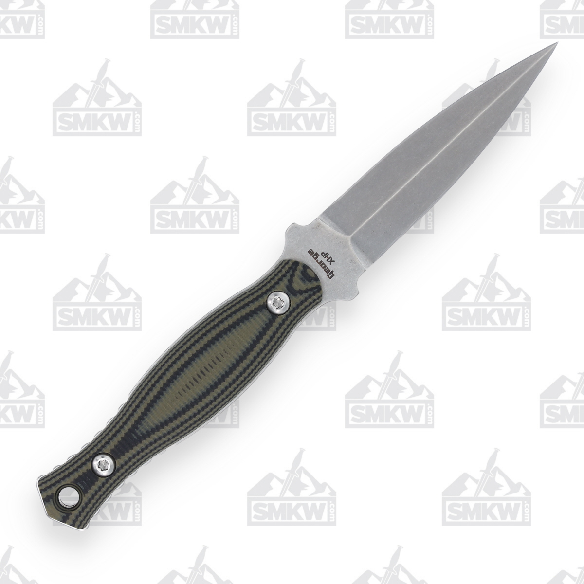 Defiant 7 Les George Galvo Fixed Blade Knife Satin Green D7GALVOSGRN View 2