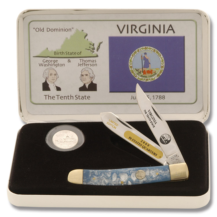 Frost Cutlery Virginia State Quarter & Trapper Collector Set FR312VA View 1
