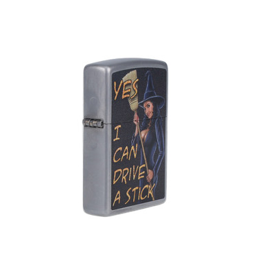 Zippo Drive a Stick Satin Chrome Halloween Lighter View 3