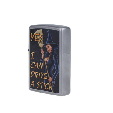 Zippo Drive a Stick Satin Chrome Halloween Lighter View 2