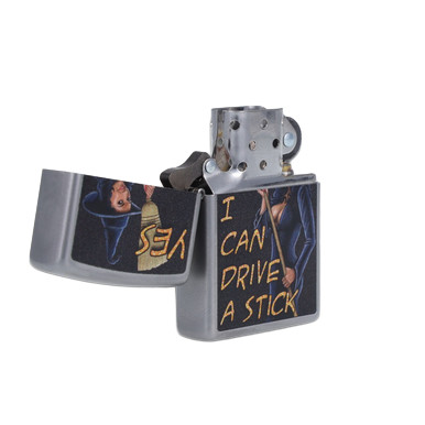 Zippo Drive a Stick Satin Chrome Halloween Lighter View 13