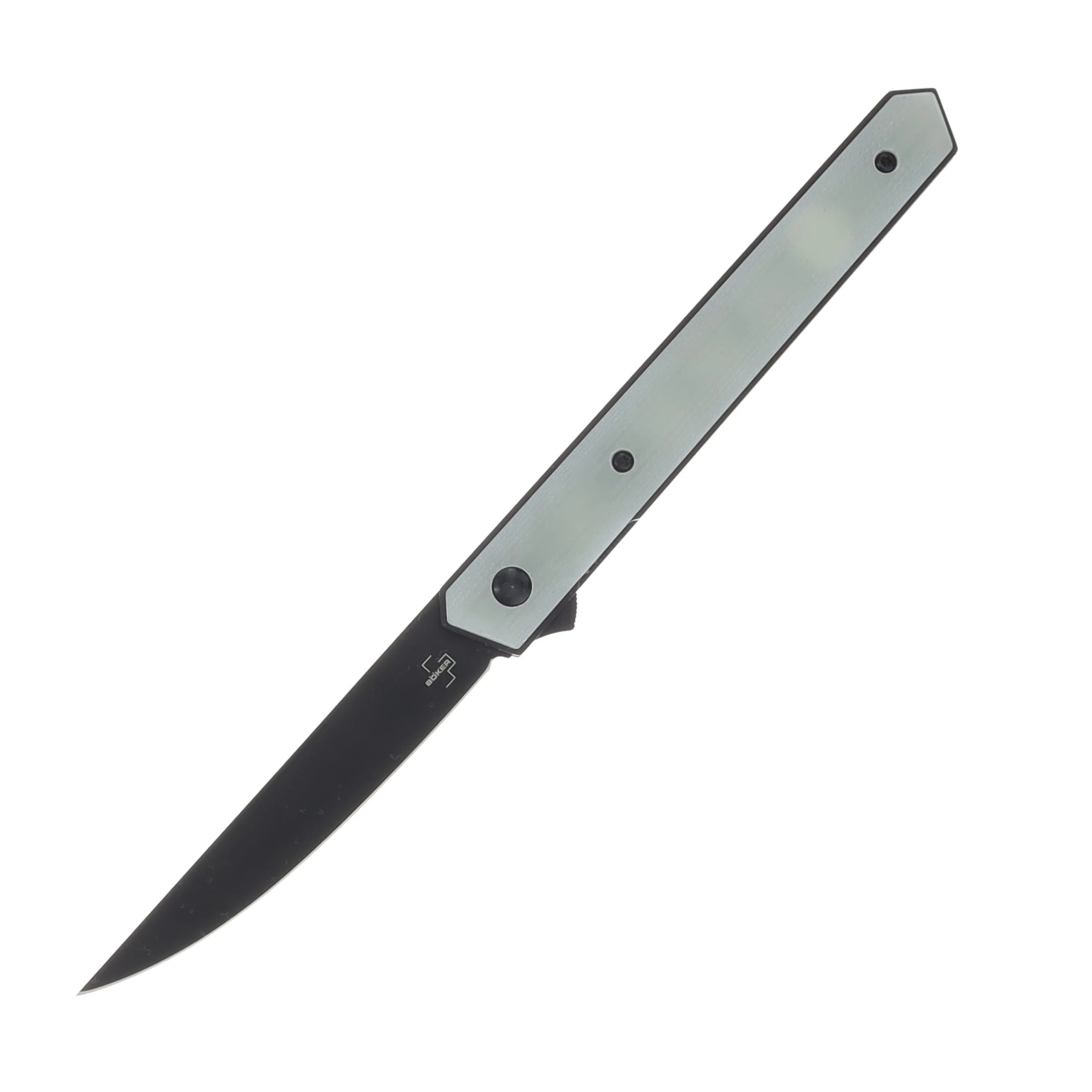 Boker Plus Kwaiken Air Folding Knife Jade G10 3.54in Black Straight Back Blade BK01BO343 View 1
