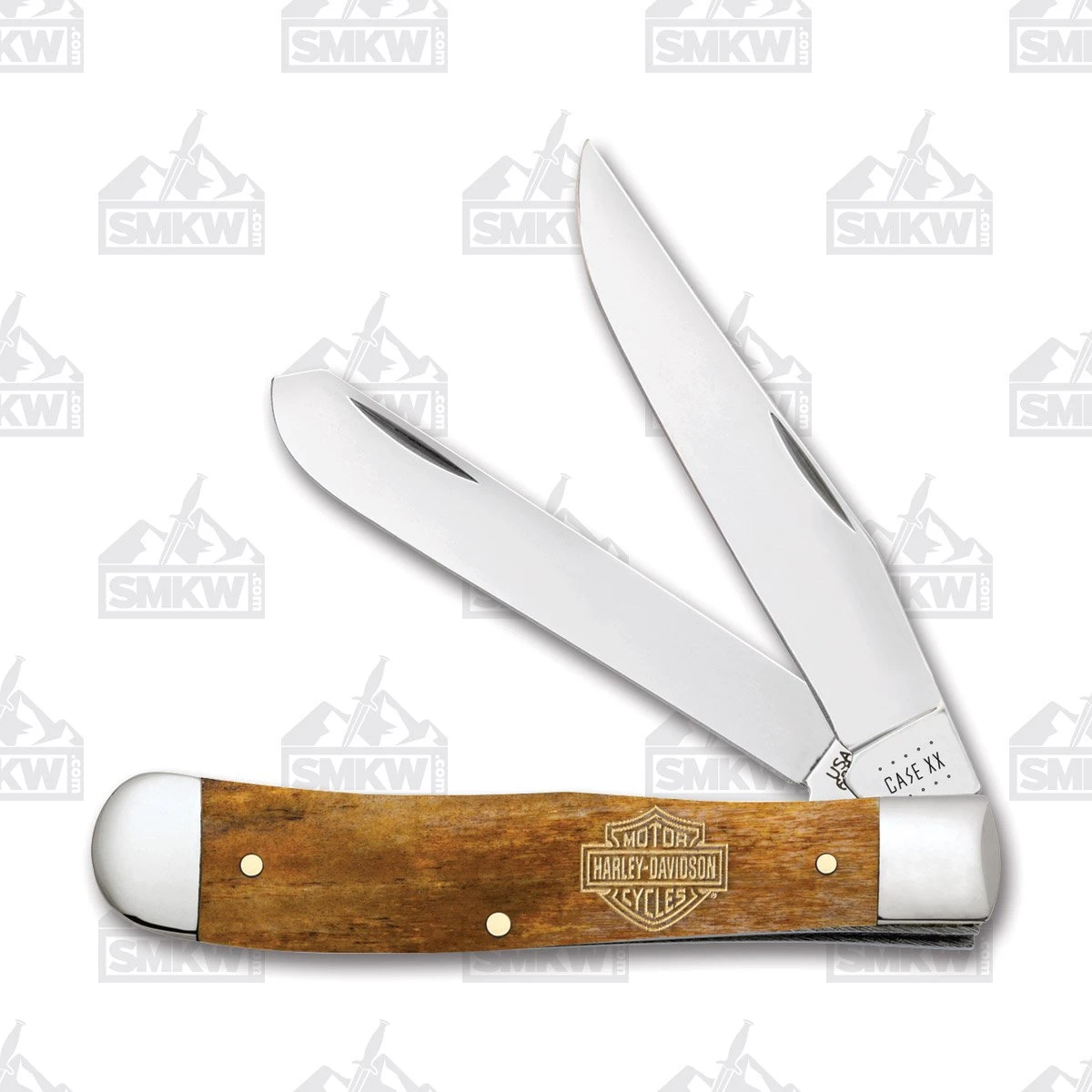 Case XX Harley-Davidson Antique Bone Trapper Folding Knife CA52226 View 1