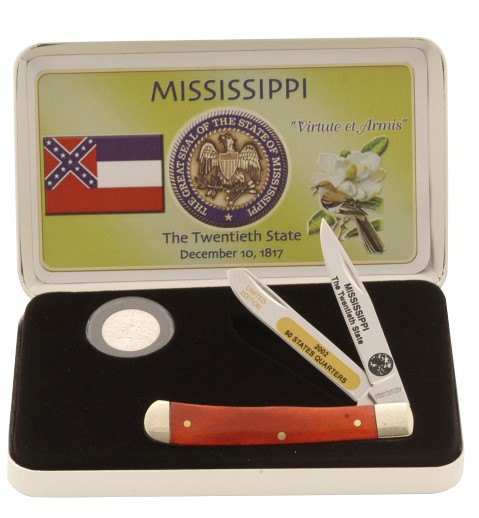Frost Cutlery Mississippi State Quarter & Trapper Collector Set FR312MS View 1