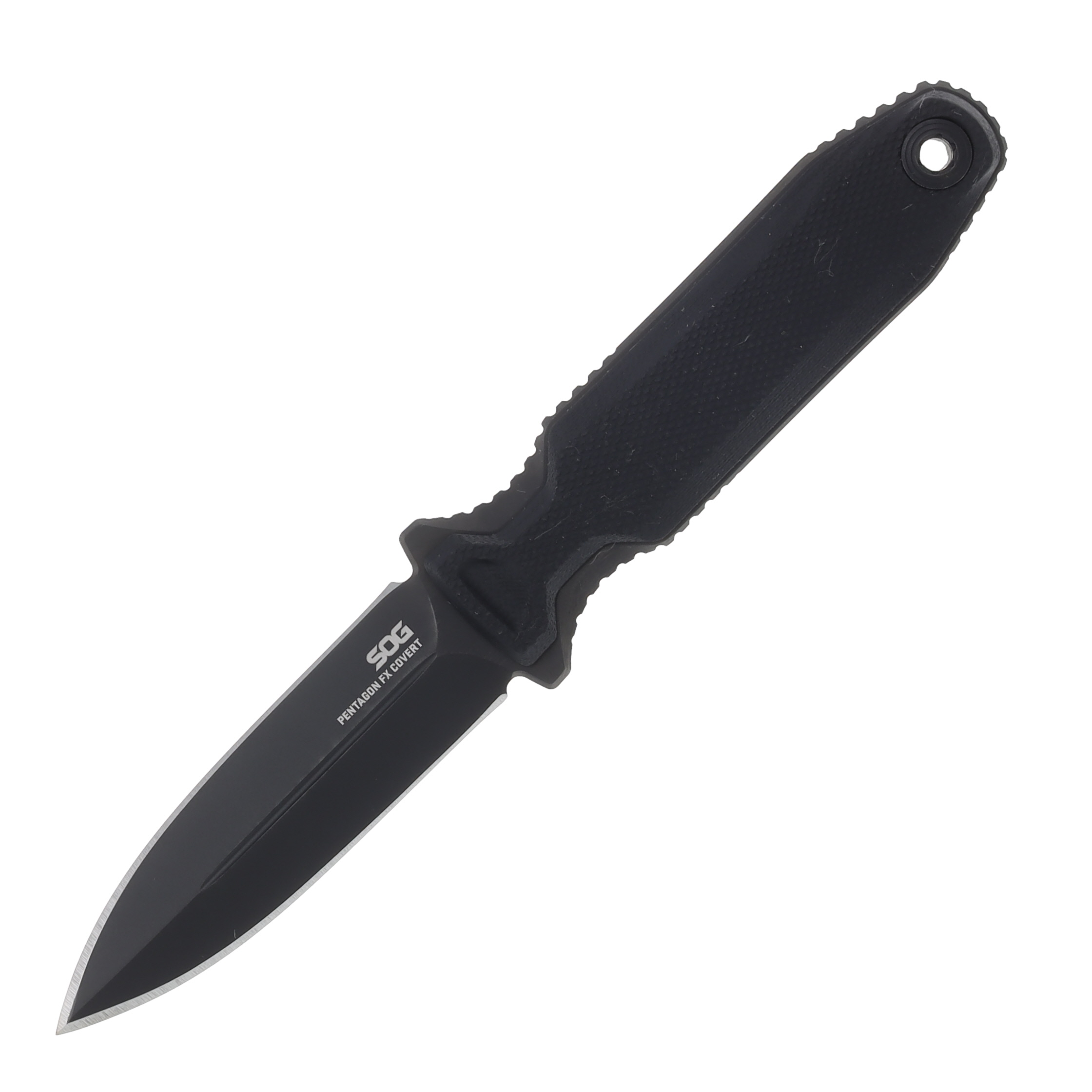 SOG Pentagon FX Covert Blackout 3.41in Double Edge Plain Black Spear Point 17610357 View 4