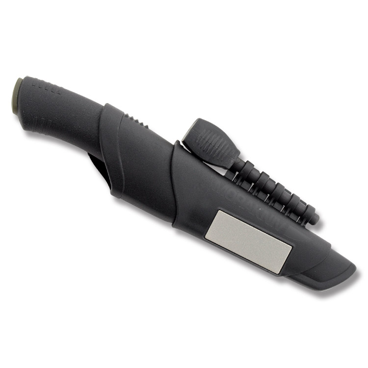 Morakniv Bushcraft Survival Fixed Blade Black 4.3in Plain Black Blade FS11742 View 2
