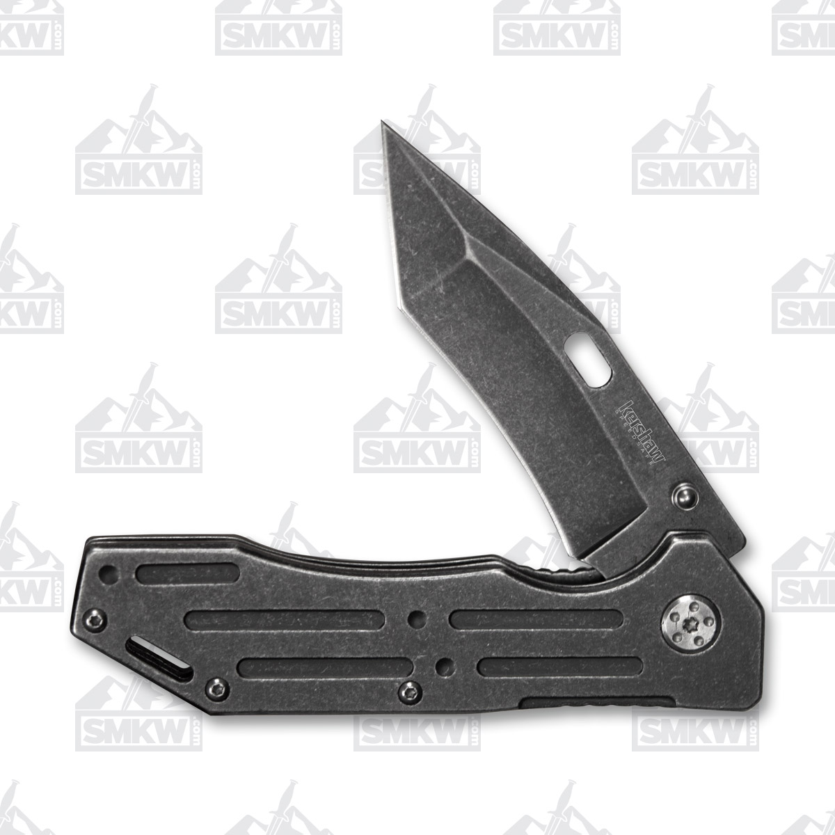 Kershaw Lifter Folding Knife 3.5in Plain Edge Textured Blackwash Stainless Steel KS1302BW View 2