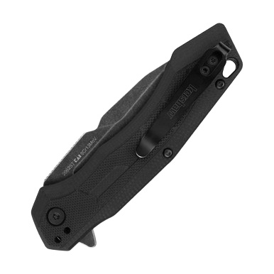 Kershaw Analyst Spring Assisted Folding Knife Blackwash Partially Serrated Tanto/Black GFN KS2062ST View 3