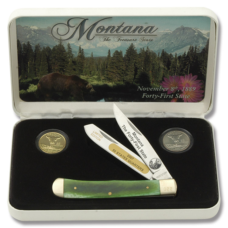 Frost Cutlery Montana State Quarter & Trapper Collector Set FR312MT View 1