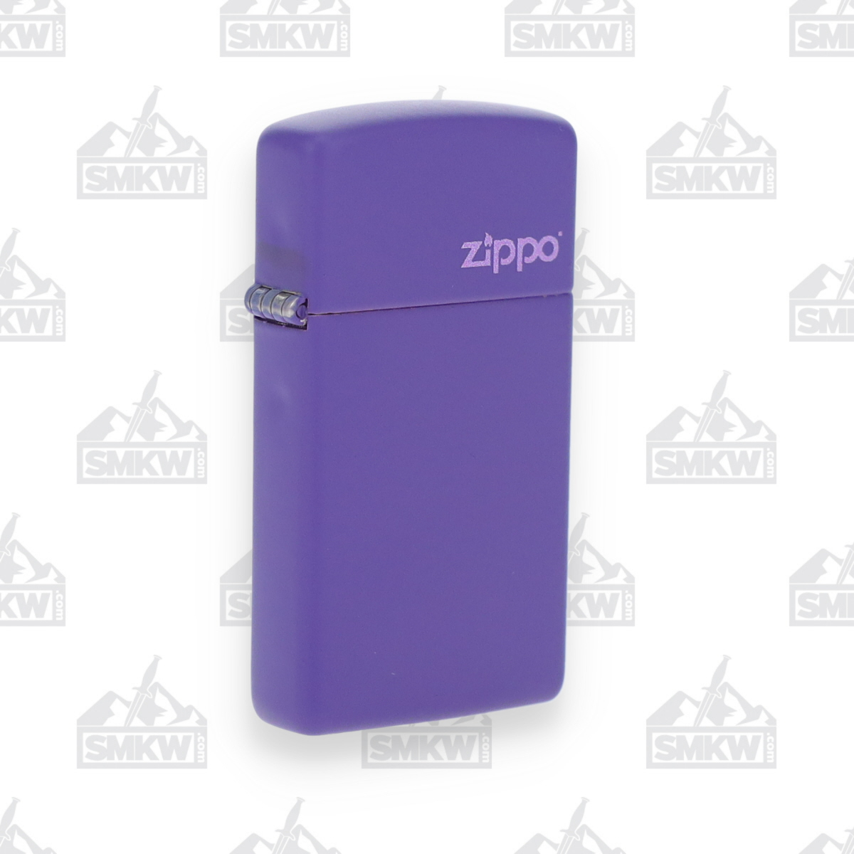 Zippo Purple Matte Logo Slim Lighter ZP1637ZL View 2