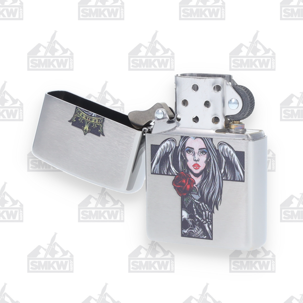 Zippo Lighter Fallen Angel Brushed Chrome ZP49262 View 6