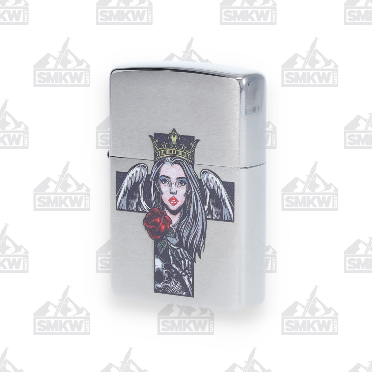 Zippo Lighter Fallen Angel Brushed Chrome ZP49262 View 3