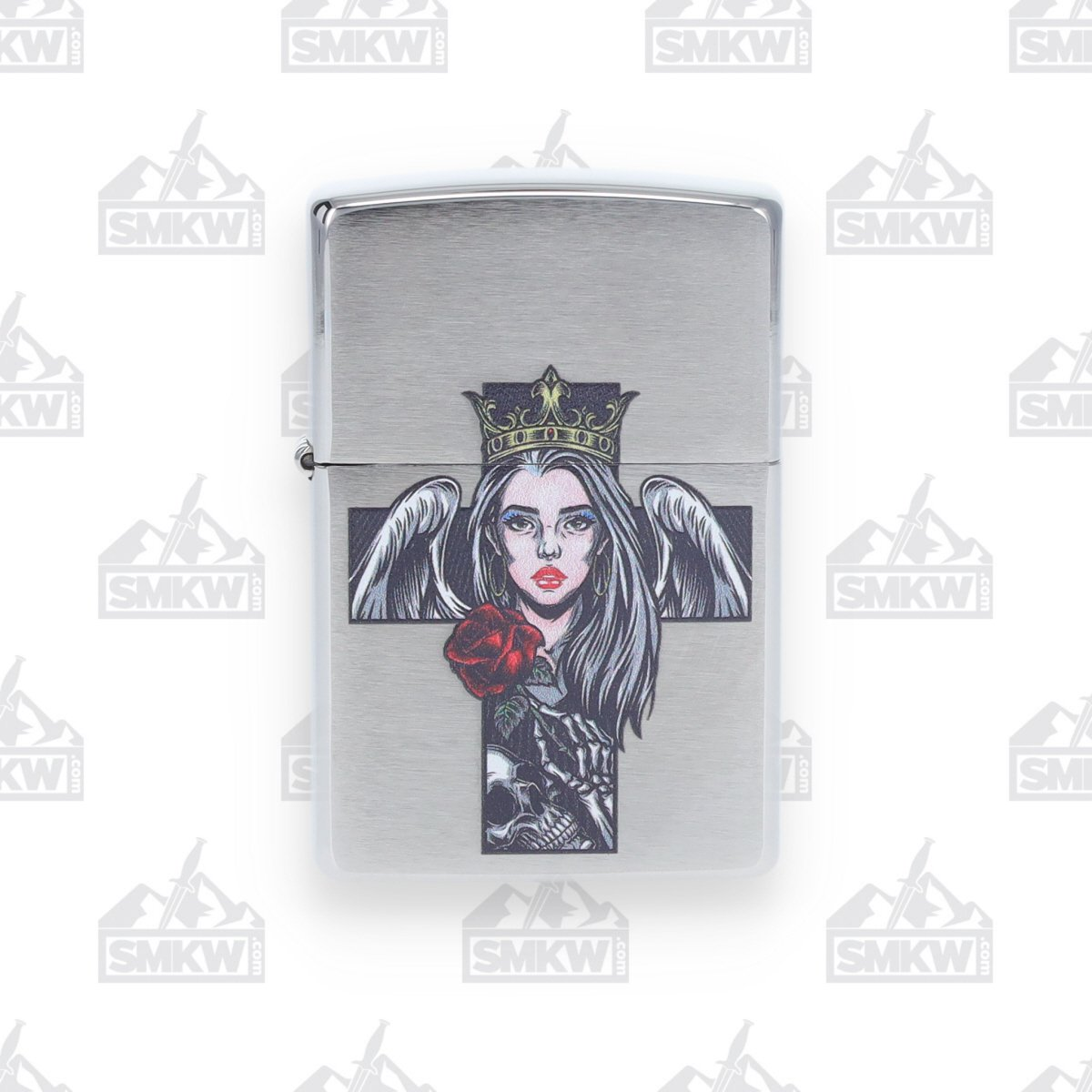 Zippo Lighter Fallen Angel Brushed Chrome ZP49262 View 1