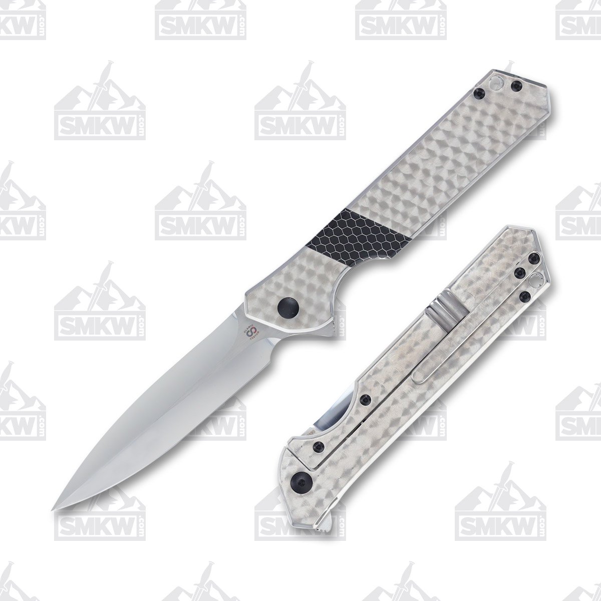 Olamic Rainmaker 236-D Folding Knife Bead Blast/Jeweled Titanium with Black C-Tek RFL236D View 1