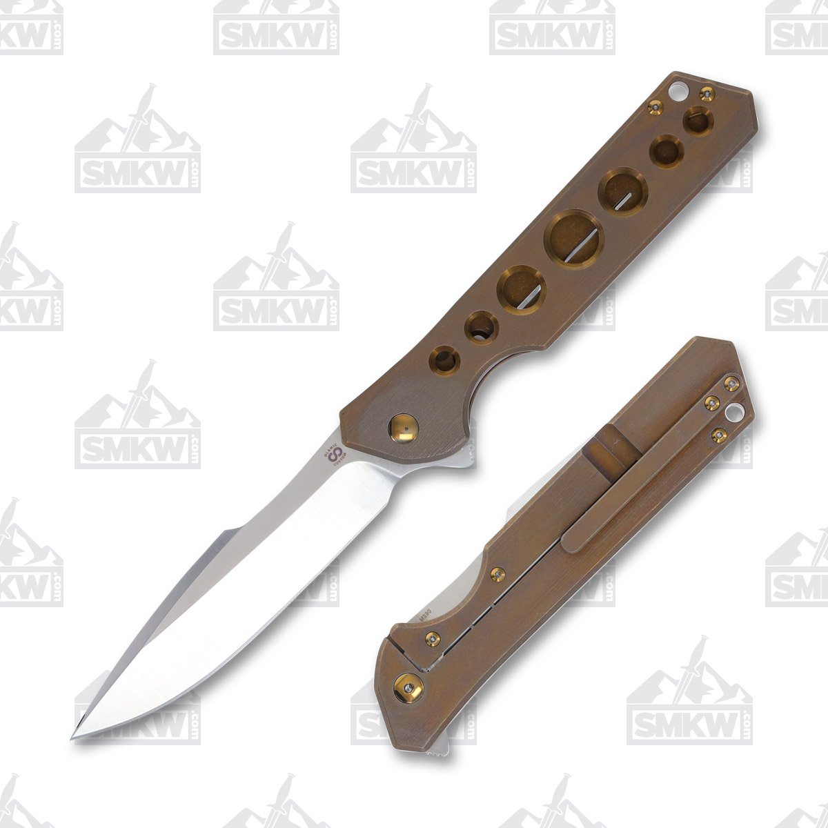 Olamic Rainmaker 259-H Folding Knife Kinetic Earth with Circle Cutouts RFL259H View 1