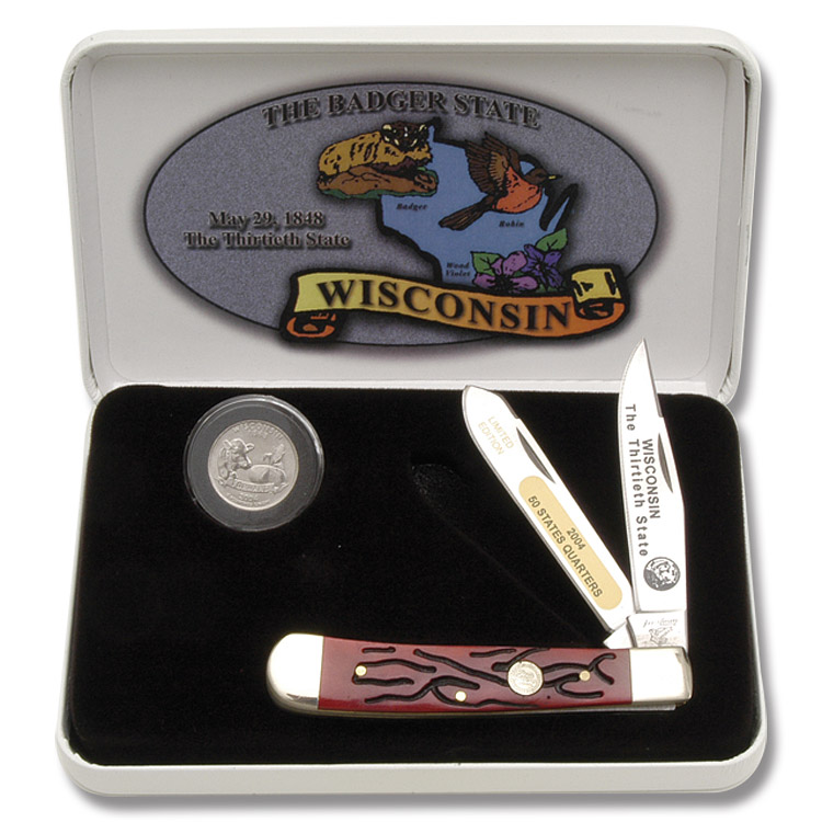 Frost Cutlery Wisconsin State Quarter & Trapper Collector Set FR312WI View 1