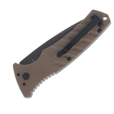 Boker Plus Out-the-Side Automatic Knife Coyote Brown D2 Tanto View 2
