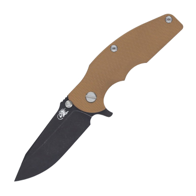 Hinderer Jurassic Brown G-10 Black Stonewash View 2