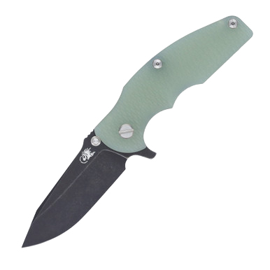Hinderer Jurassic Translucent Green G-10 View 2