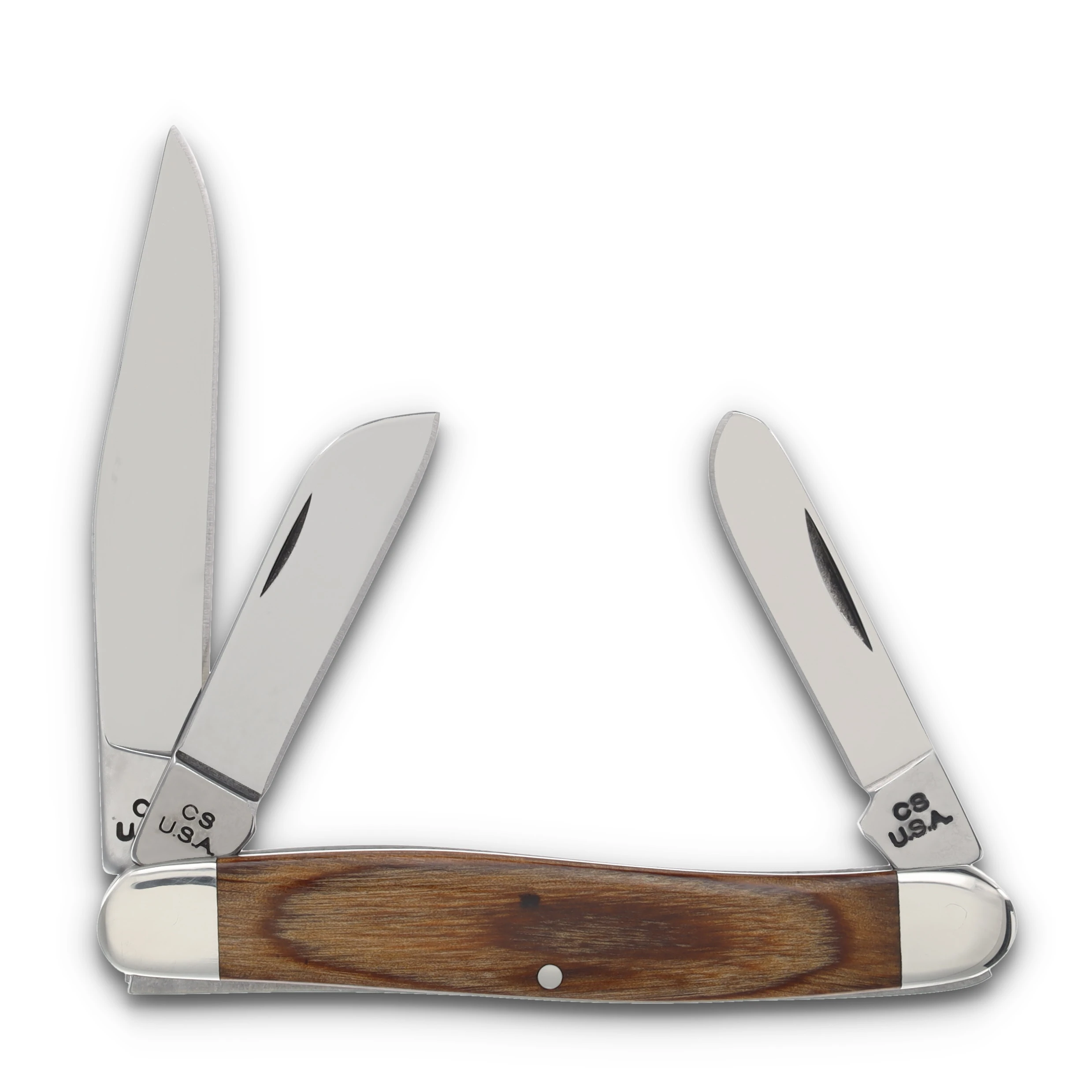 Bear & Son 4in Heritage Walnut Large Stockman Pocket Knife BRC247 View 2