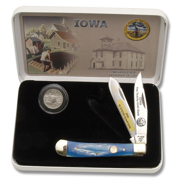 Frost Cutlery Iowa State Quarter & Trapper Collector Set FR312IA View 1