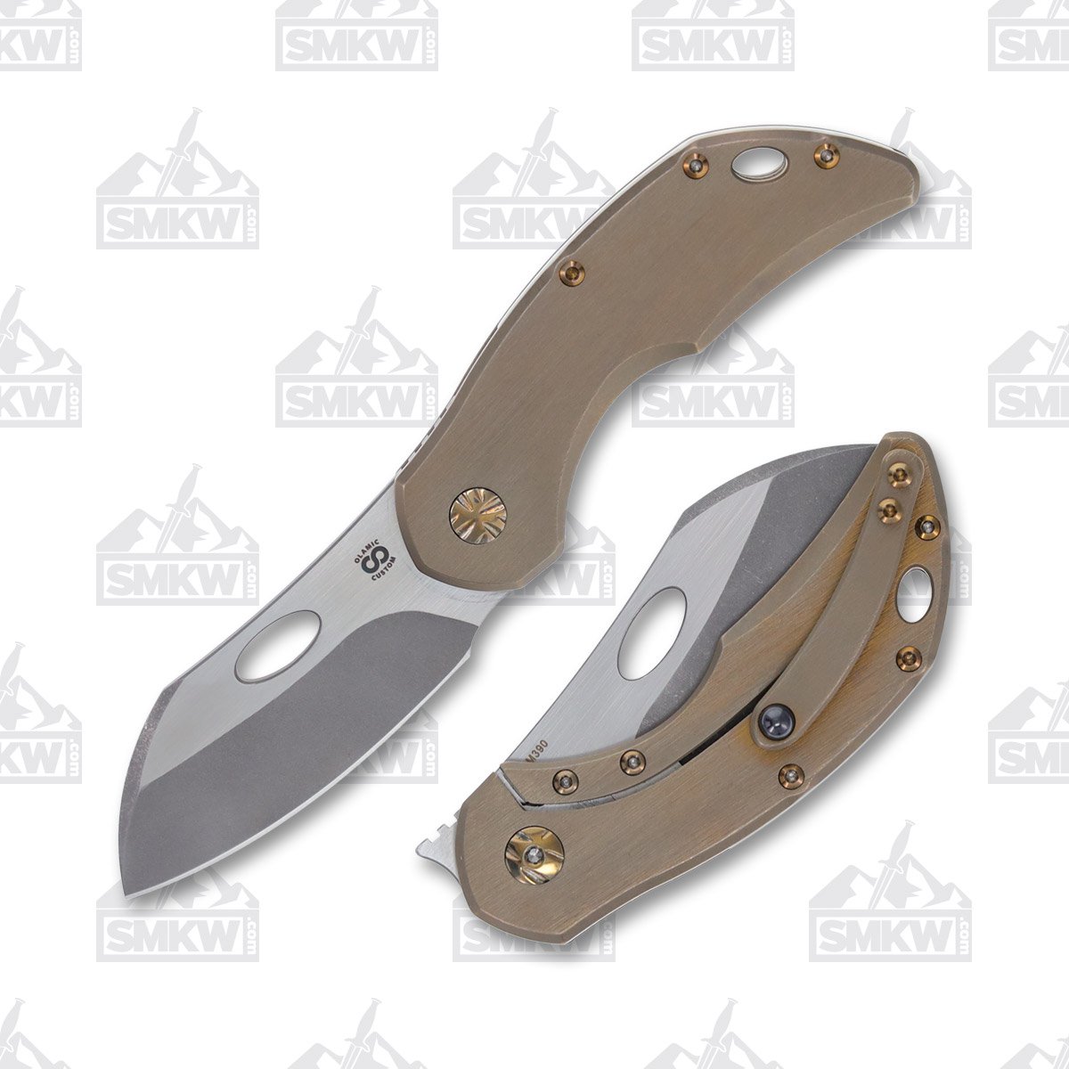 Olamic Busker Largo Folding Knife 2.37in Plain Edge Kinetic Desert B645L View 1