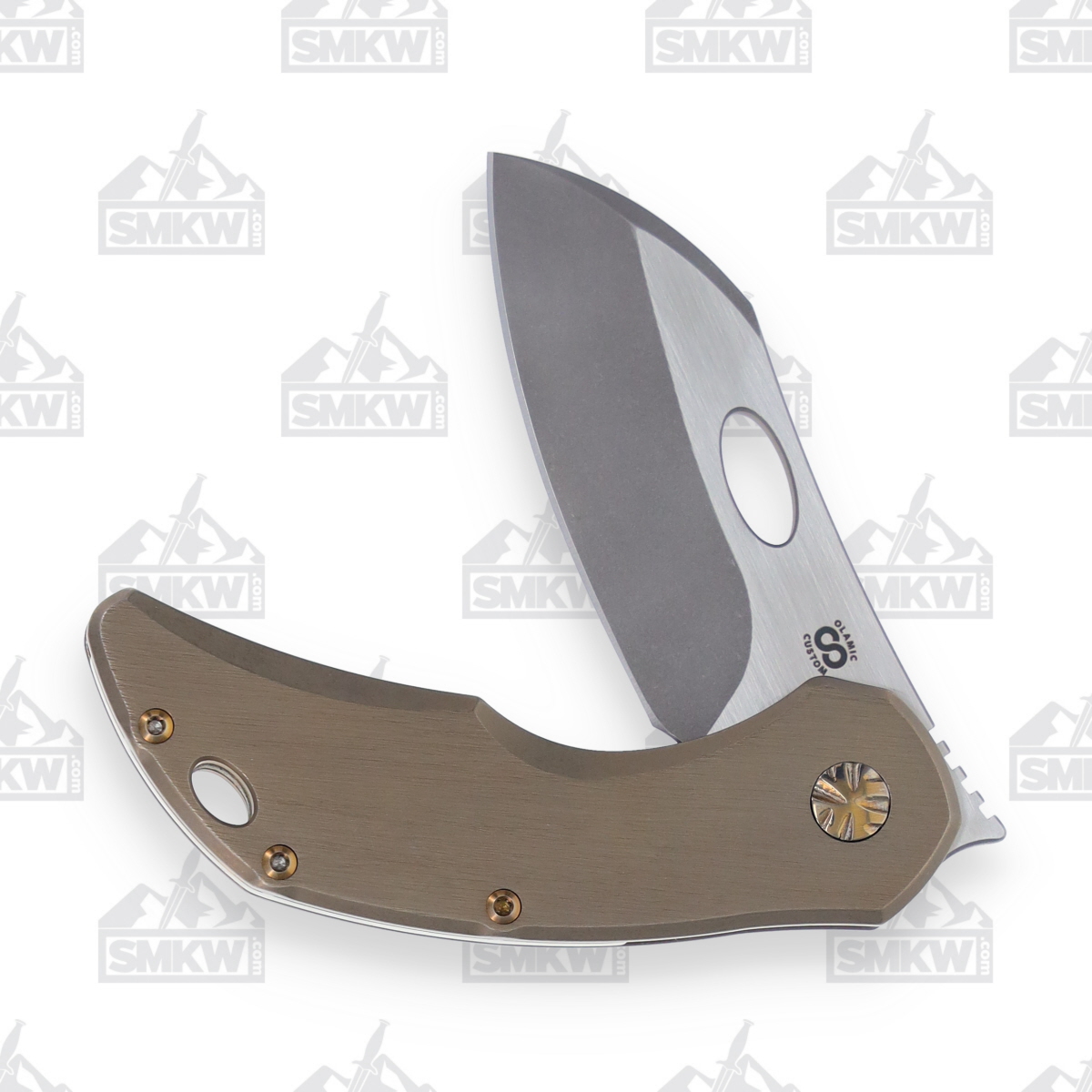 Olamic Busker Largo Folding Knife 2.37in Plain Edge Kinetic Desert B645L View 4