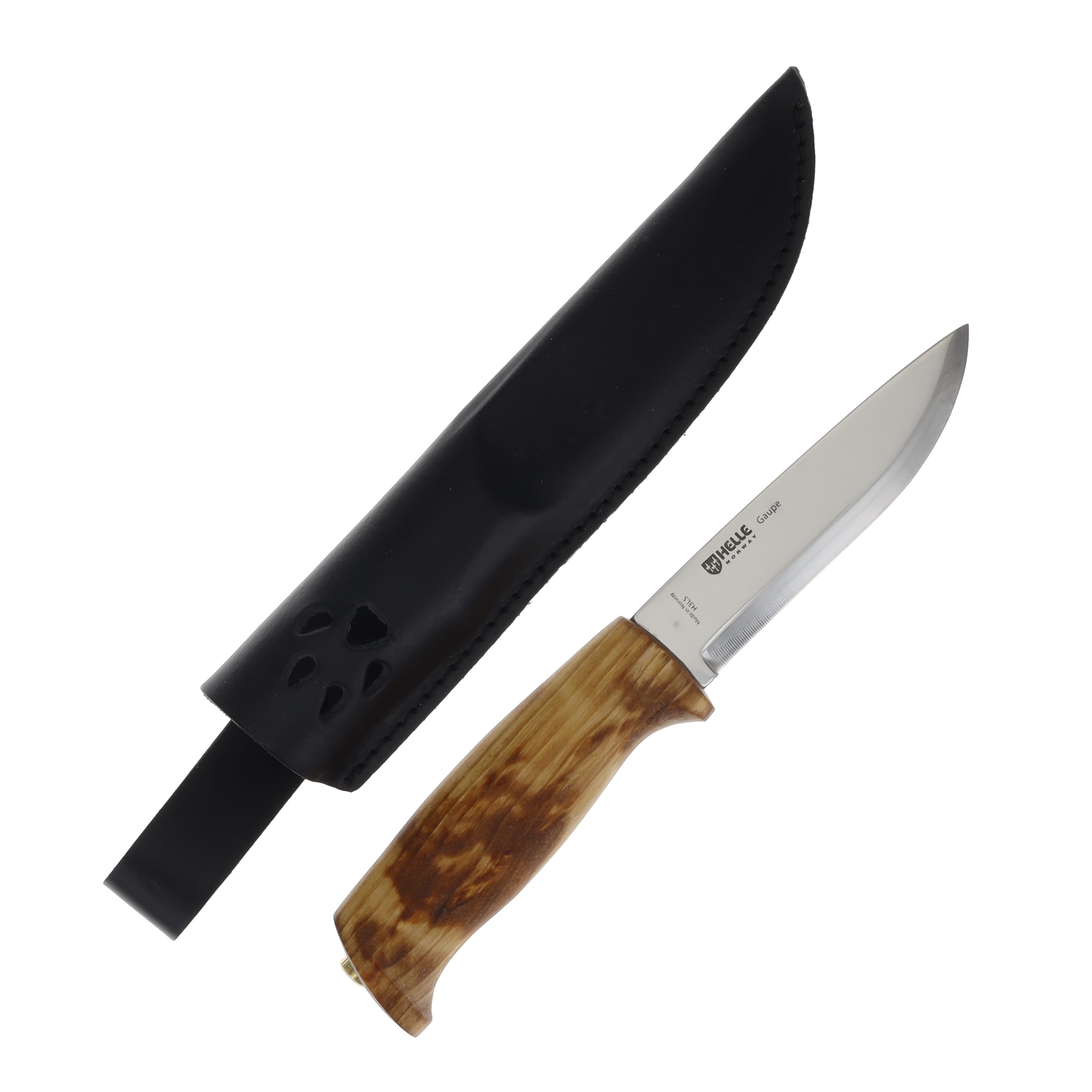 Helle Gaupe Fixed Blade Knife Helle Steel/Curly Birch HF310 View 2