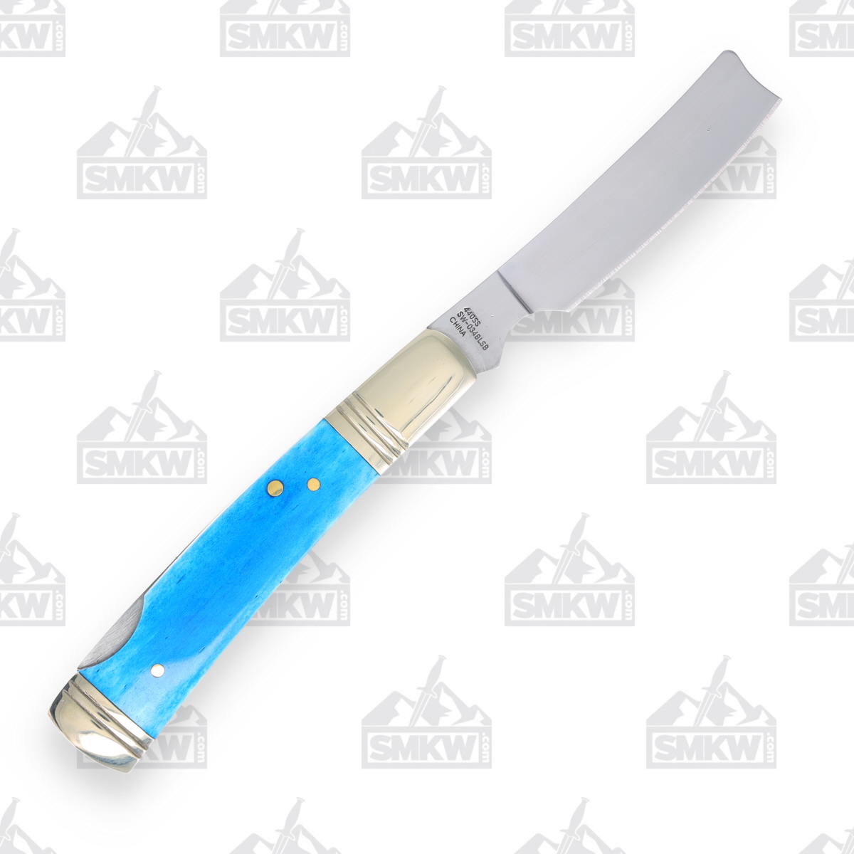 Frost Steel Warrior Razor Lockback Blue Smooth Bone FRSW034BLSB View 4