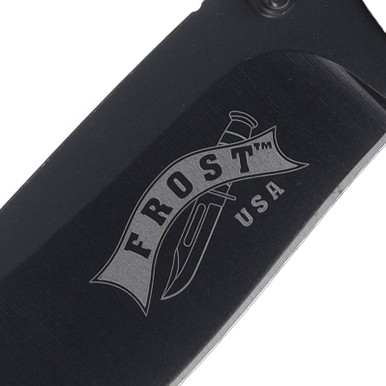 Frost Cutlery Spring-Assisted Linerlock Folding Knife Camo 2.88in Black Drop Point View 14