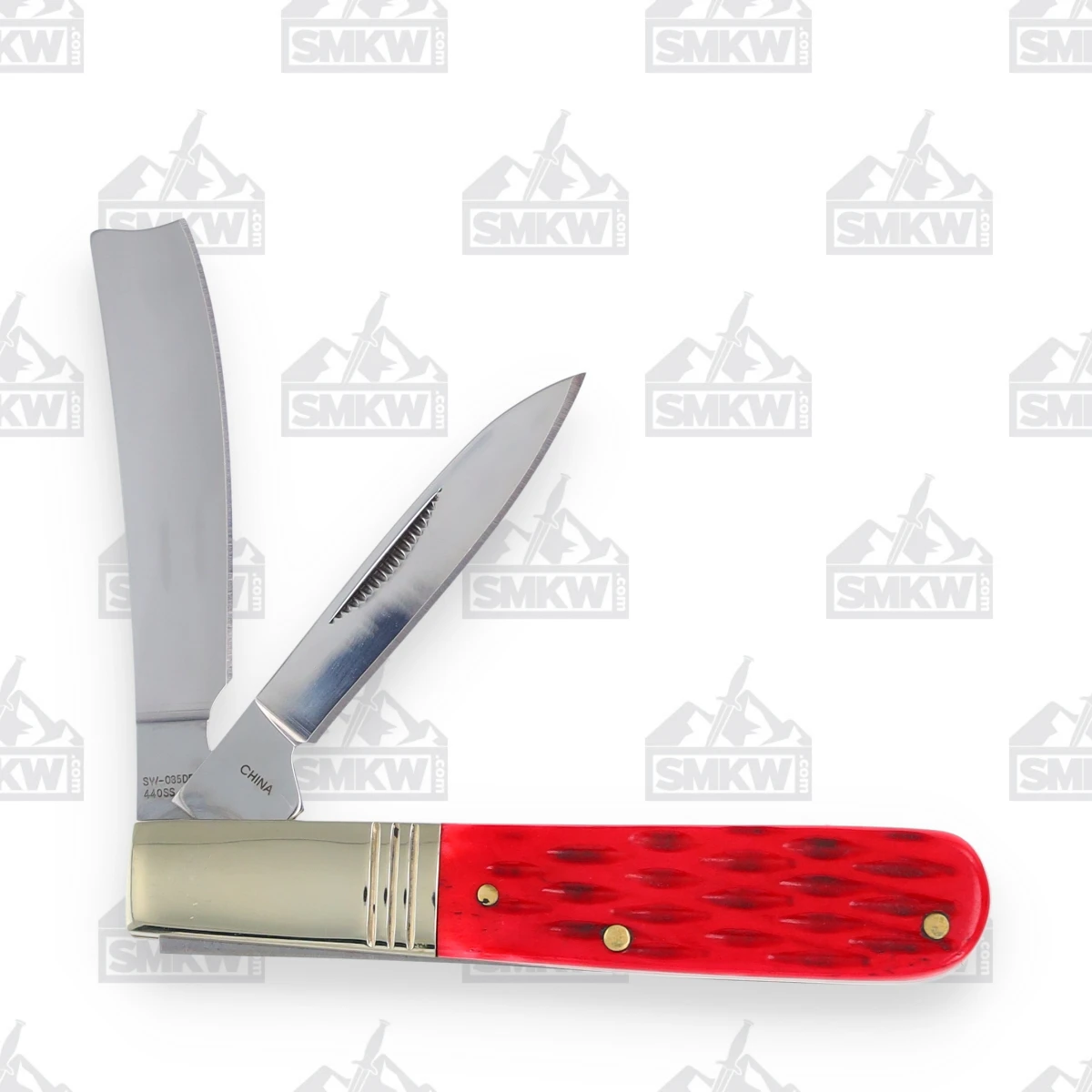 Frost Steel Warrior Red Creekside Razor Barlow Folding Knife FRSW035DRCS View 2