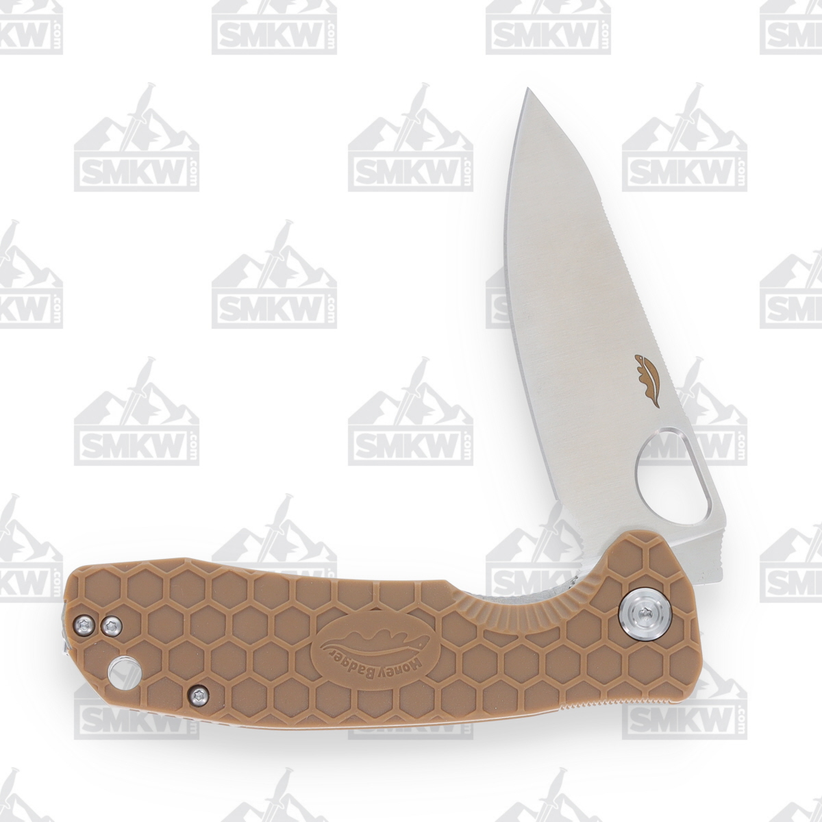 Honey Badger Large Leaf Flipper Folding Knife 8CR13MoV/Tan HB1289 View 4