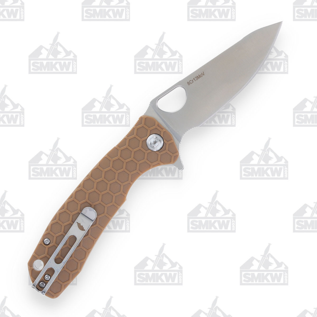 Honey Badger Large Leaf Flipper Folding Knife 8CR13MoV/Tan HB1289 View 3