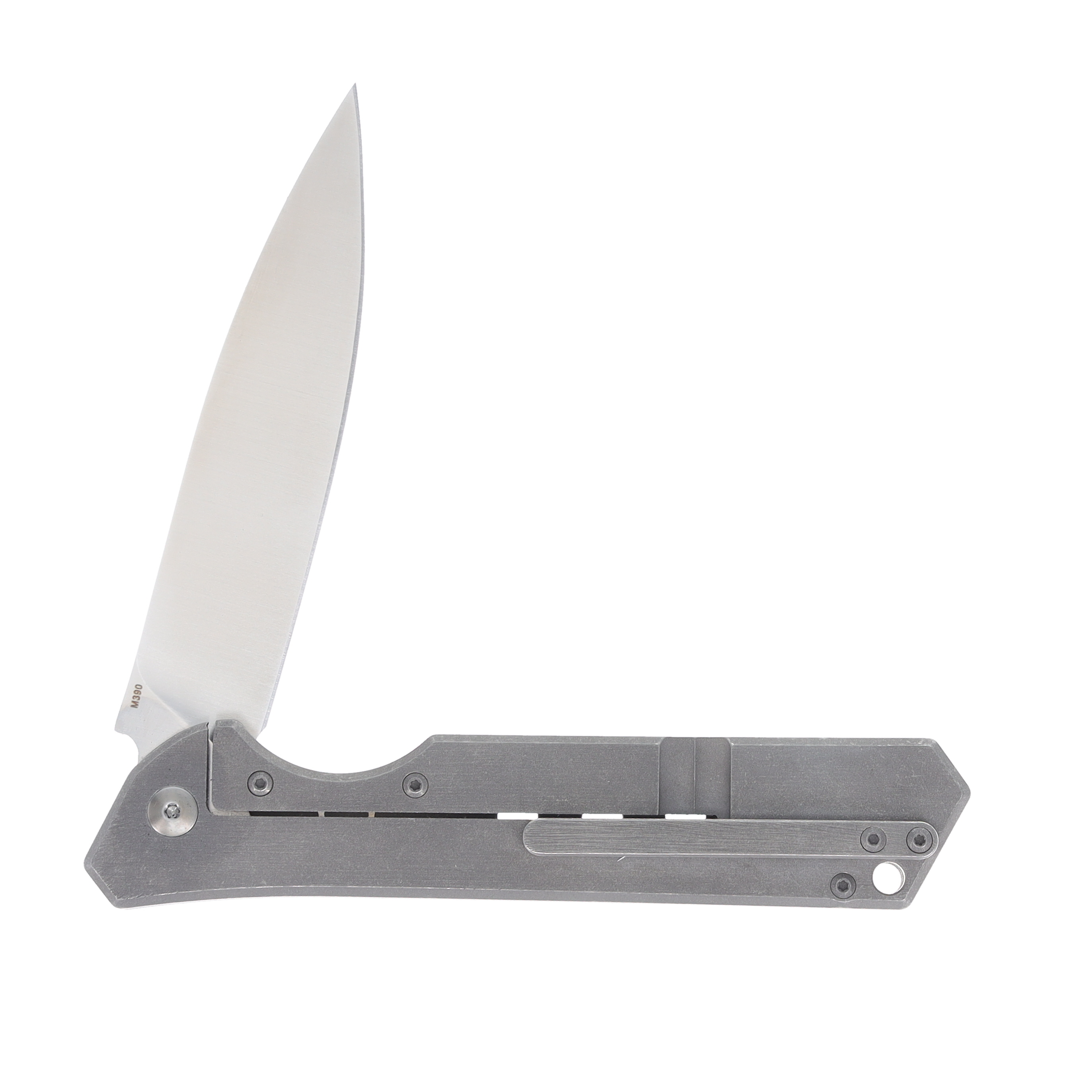 Olamic Rainmaker 253-D Folding Knife Satin/Kinetic Mist with Circle Cutouts RFL253D View 4