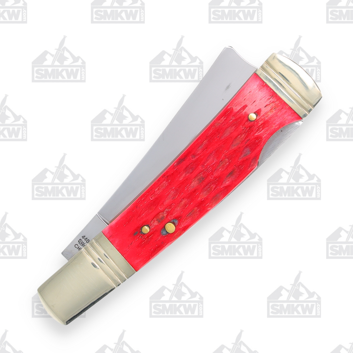 Frost Steel Warrior Razor Lockback Folding Knife Red Creekside Jigged Bone FRSW034DRCS View 6