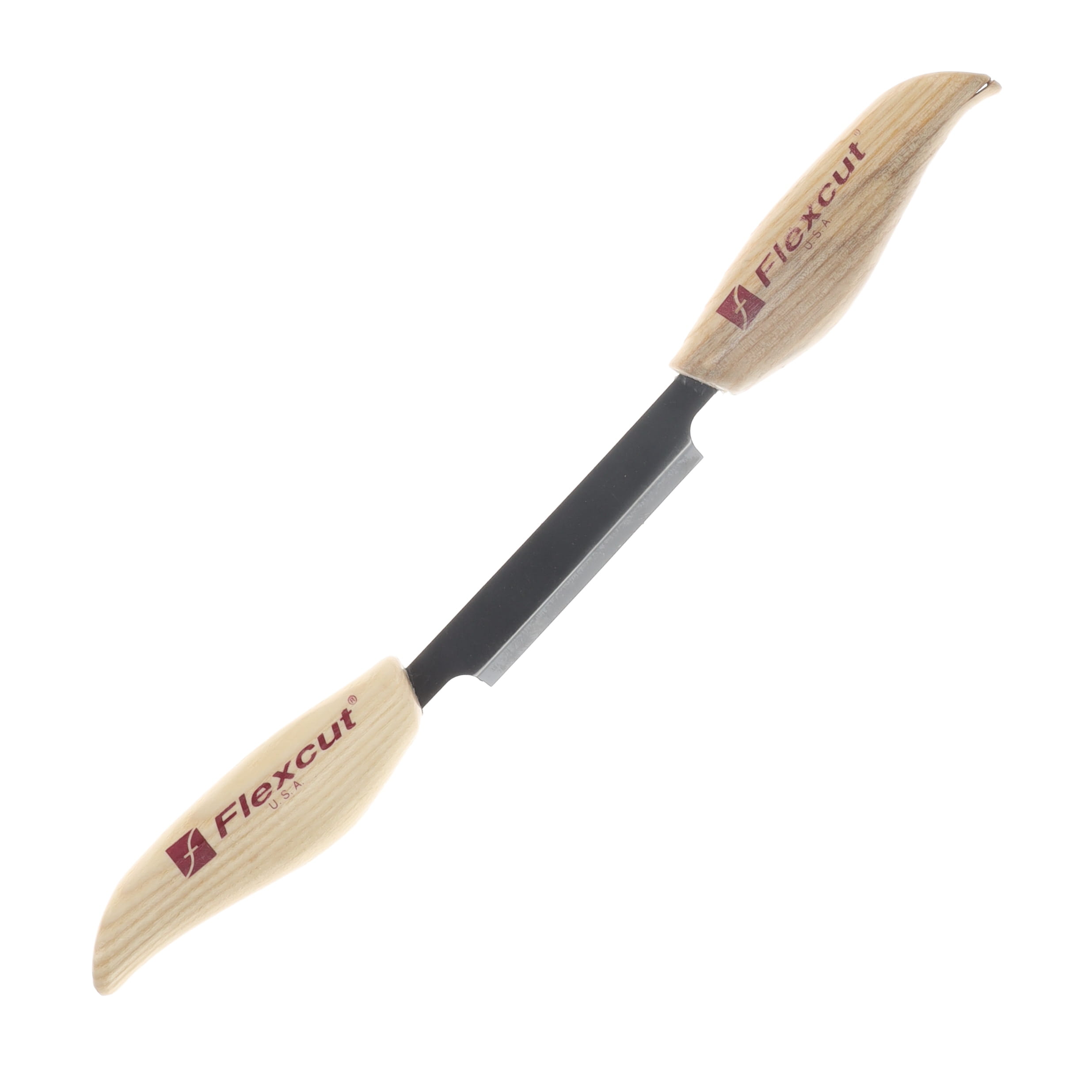 Flexcut 3-inch Flexible Draw Knife w/ Leather Sheath (Ash, Carbon Steel) FTKN25 View 4