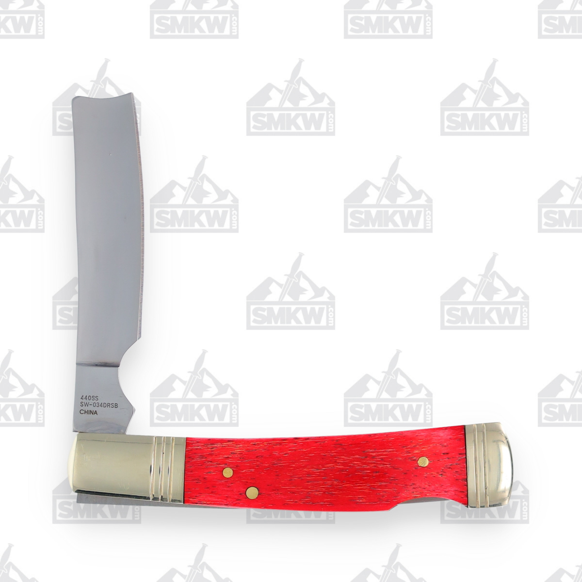 Steel Warrior Razor Lockback Red Smooth Bone FRSW034DRSB View 2