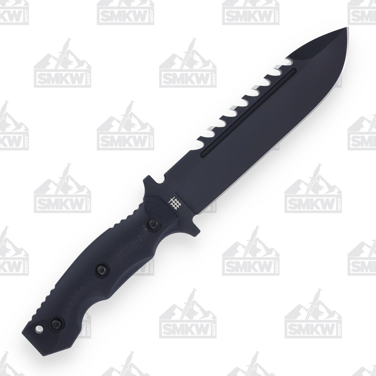 Halfbreed Large Survival Knife 6.89in Plain Teflon Black Modified Spear Point LSK01BLK View 2