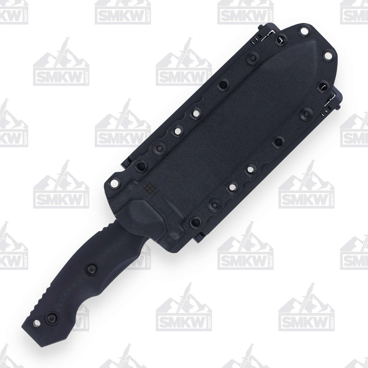 Halfbreed Large Survival Knife 6.89in Plain Teflon Black Modified Spear Point LSK01BLK View 6