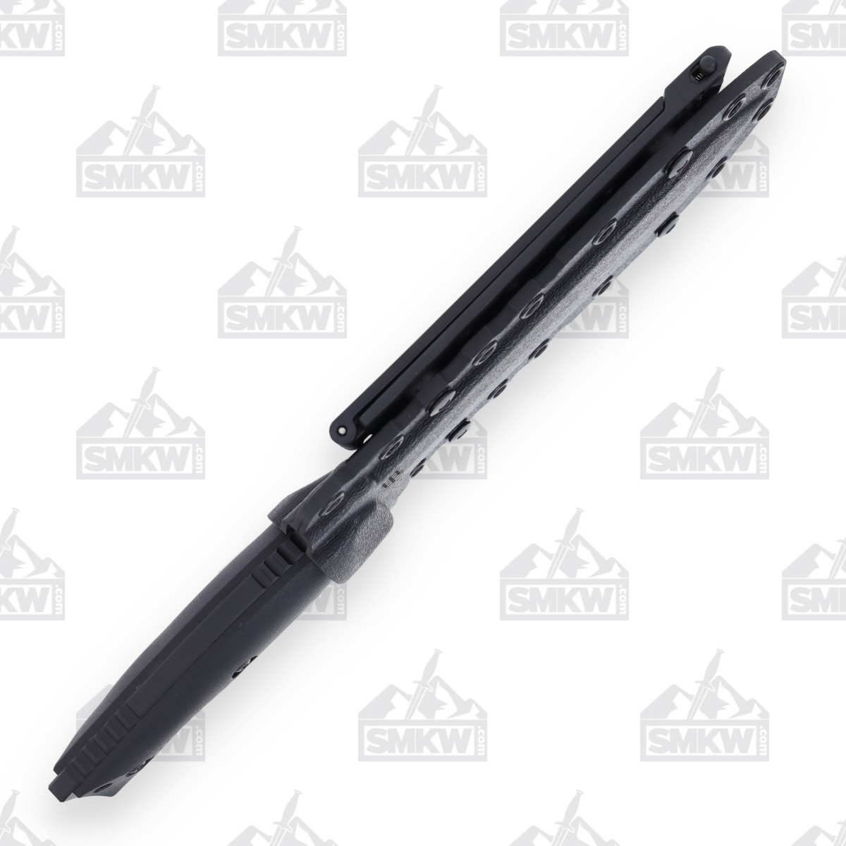 Halfbreed Large Survival Knife 6.89in Plain Teflon Black Modified Spear Point LSK01BLK View 8