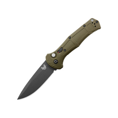 Benchmade 9070BK1 Claymore Auto Knife Ranger Green 3.6in Black Plain Drop Point Blade AUBM9070BK1 View 2