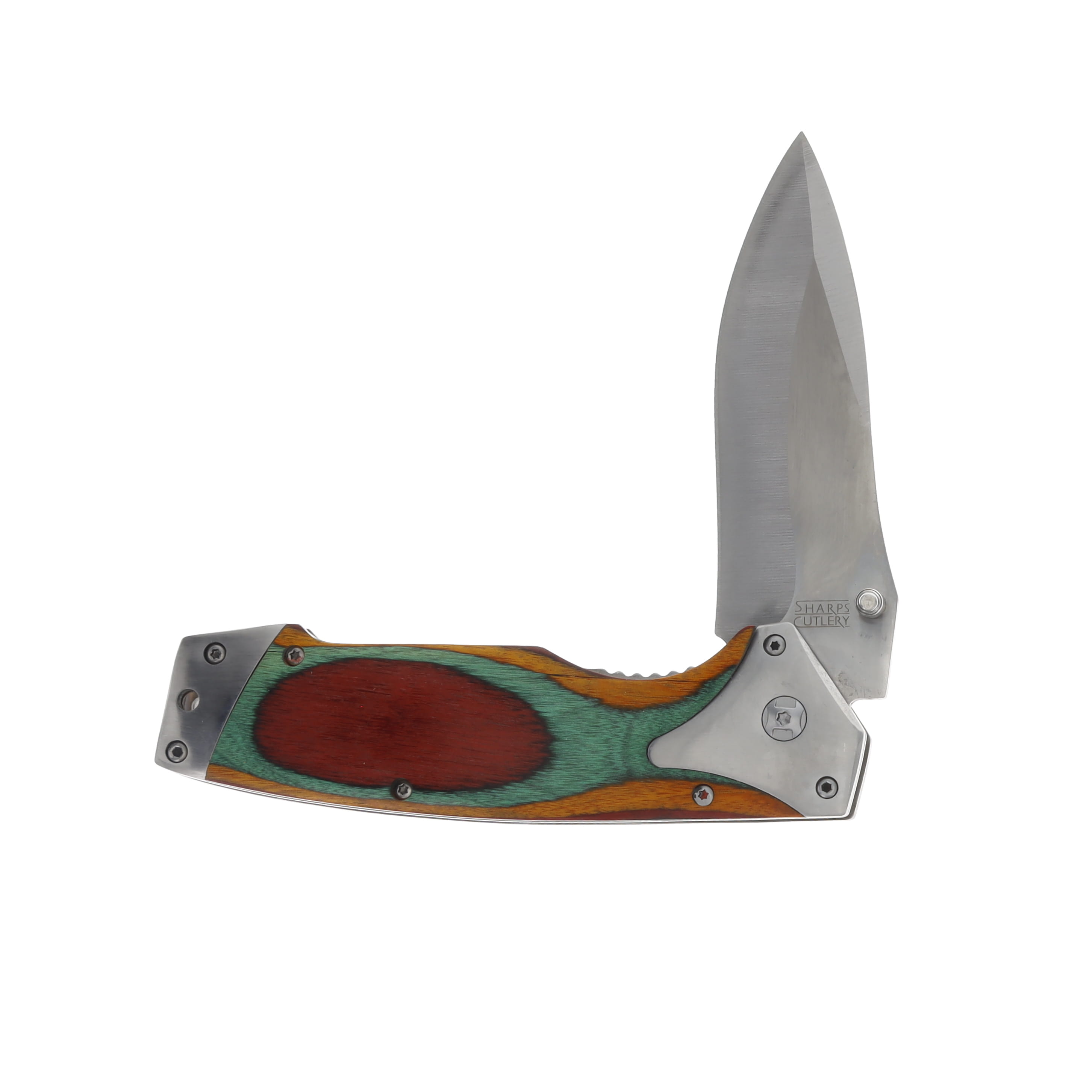Sharps Cutlery Spring-Assisted Frostwood Linerlock FRSHP132FW View 5