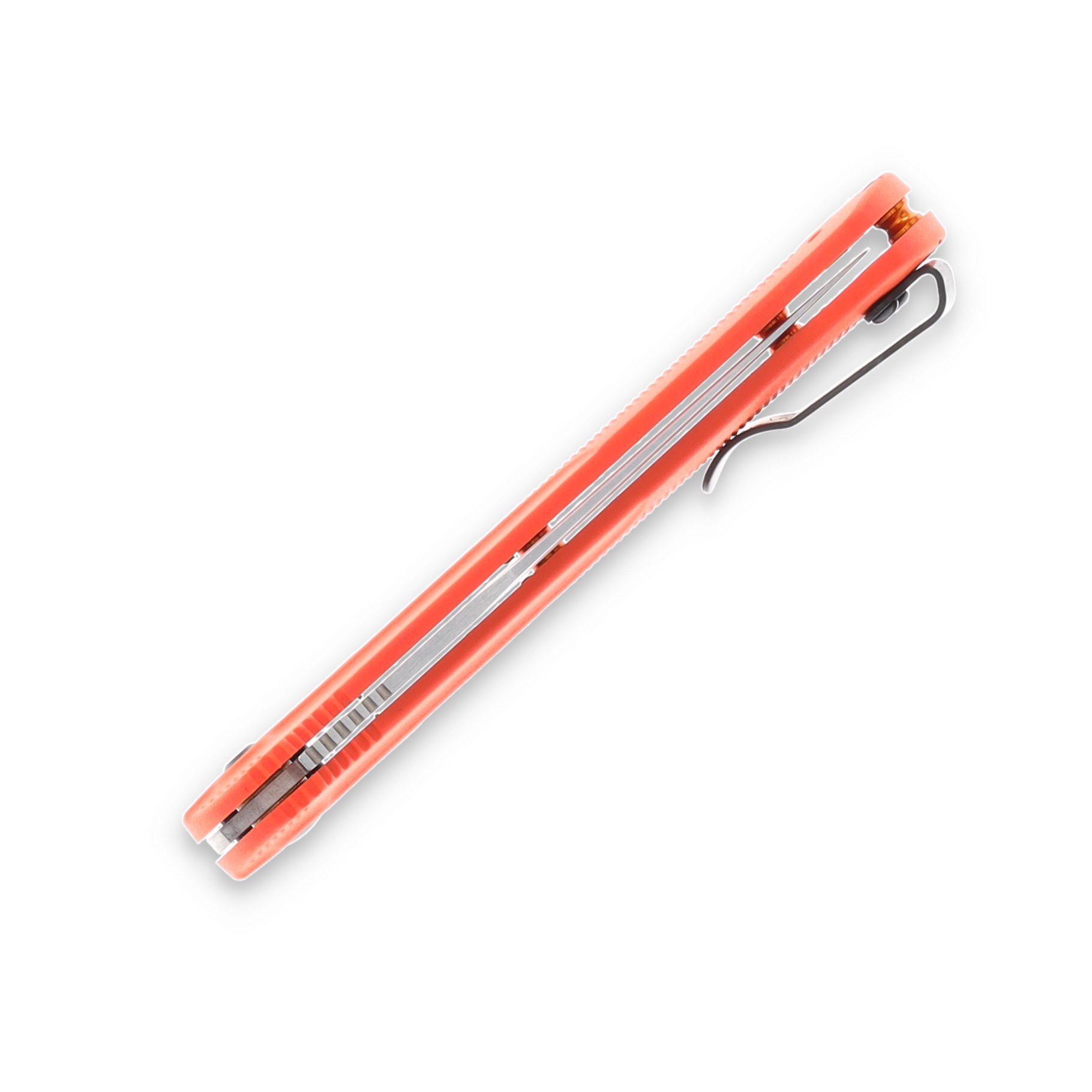 Benchmade Taggedout Folding Knife 3.5in Plain Orange Grivory BM15535 View 4