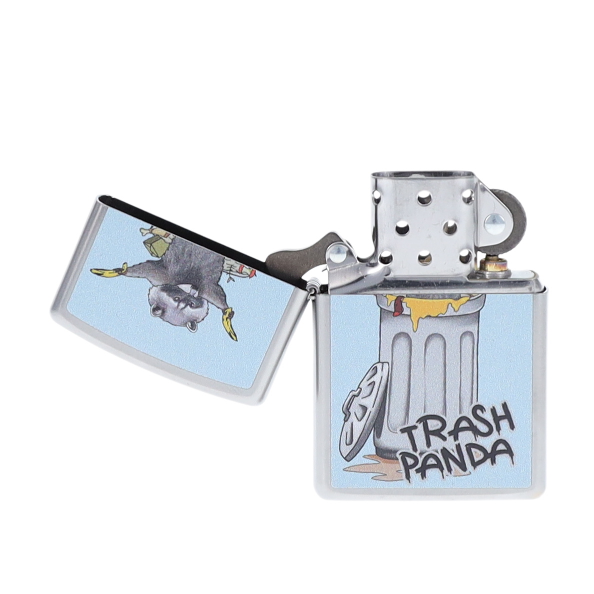 Zippo SMKW Exclusive Trash Panda Satin Chrome Lighter ZP415526 View 9