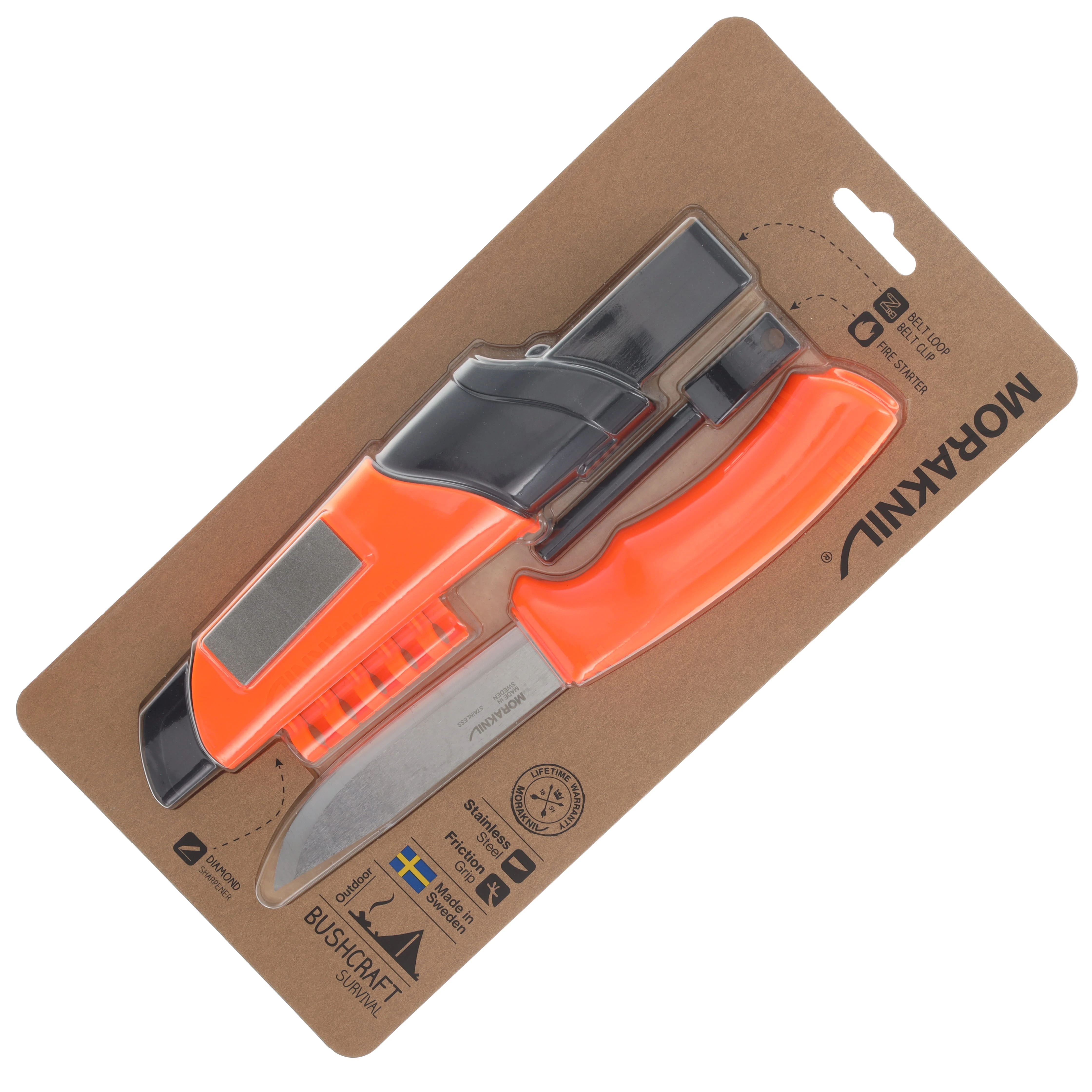 Morakniv Knives Bushcraft Survival Hi-Vis Orange Fixed Blade FS12051 View 9