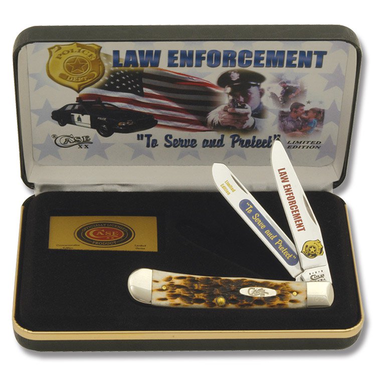Case To Serve and Protect Trapper Folding knife CATLE View 1